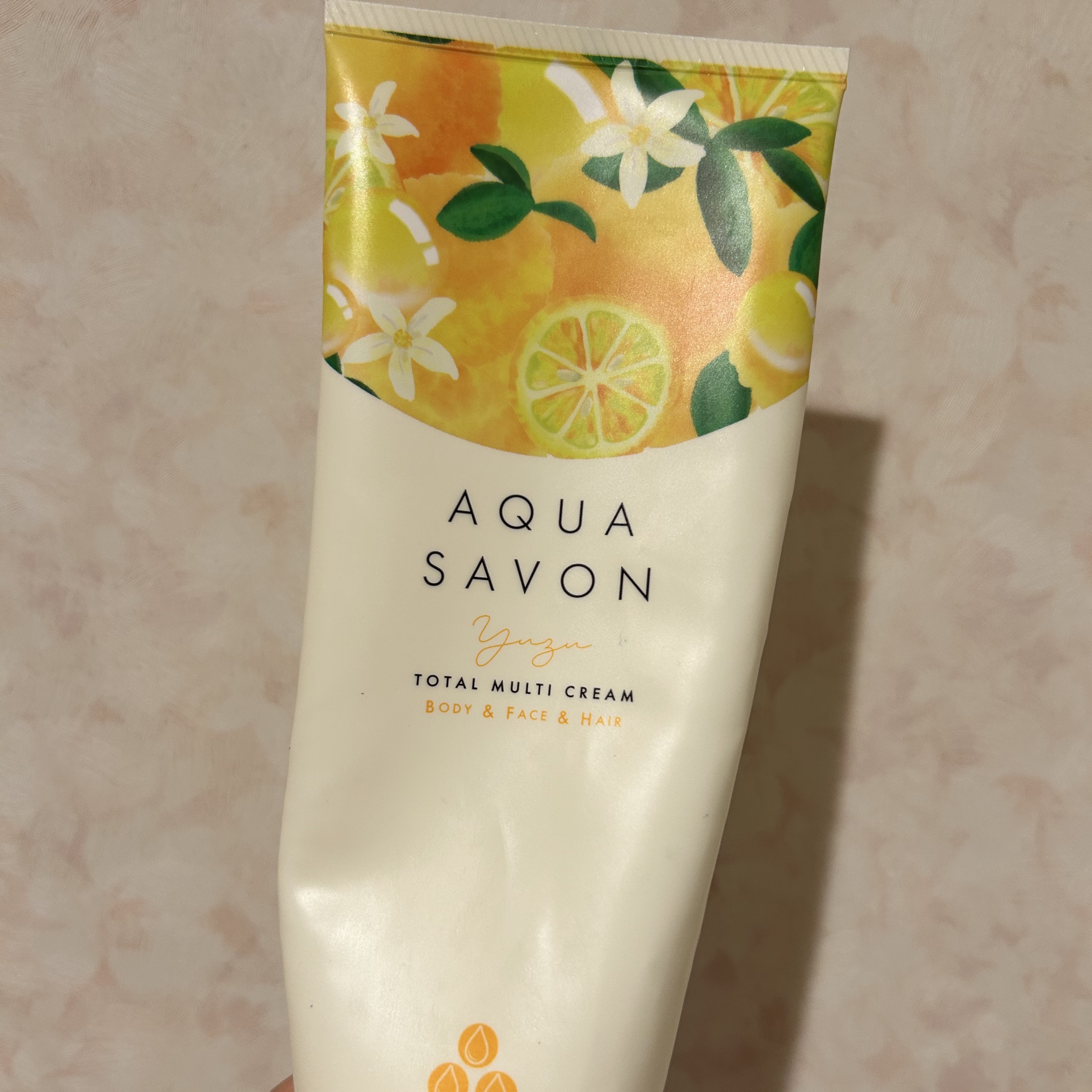 トータルマルチクリーム ゆずの香り 22a/アクアシャボン/ボディクリームを使ったクチコミ（1枚目）