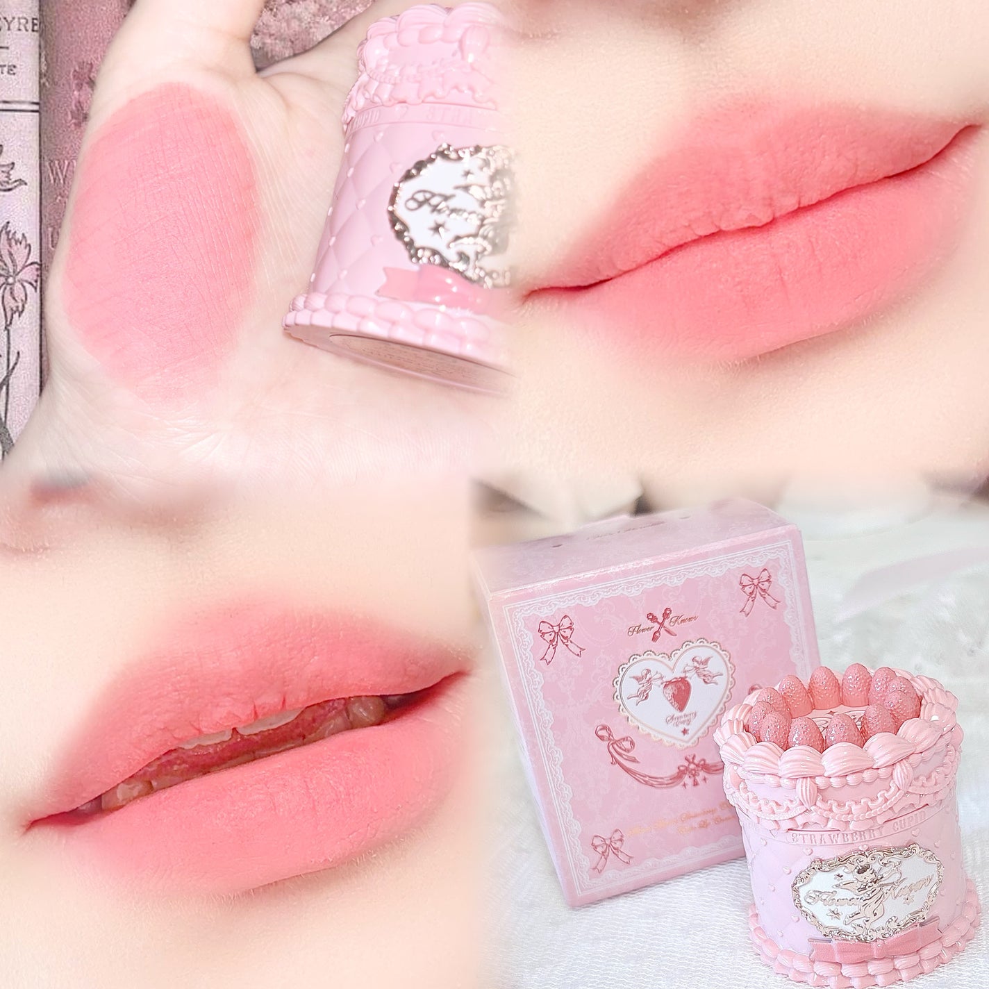 ストロベリーキューピッドコレクション ケーキリップクリーム/FlowerKnows/口紅を使ったクチコミ(5枚目)