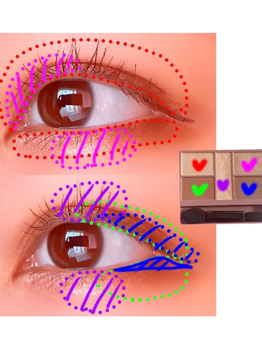 パーフェクトスタイリストアイズ/キャンメイク/アイシャドウパレットを使ったクチコミ(2枚目)