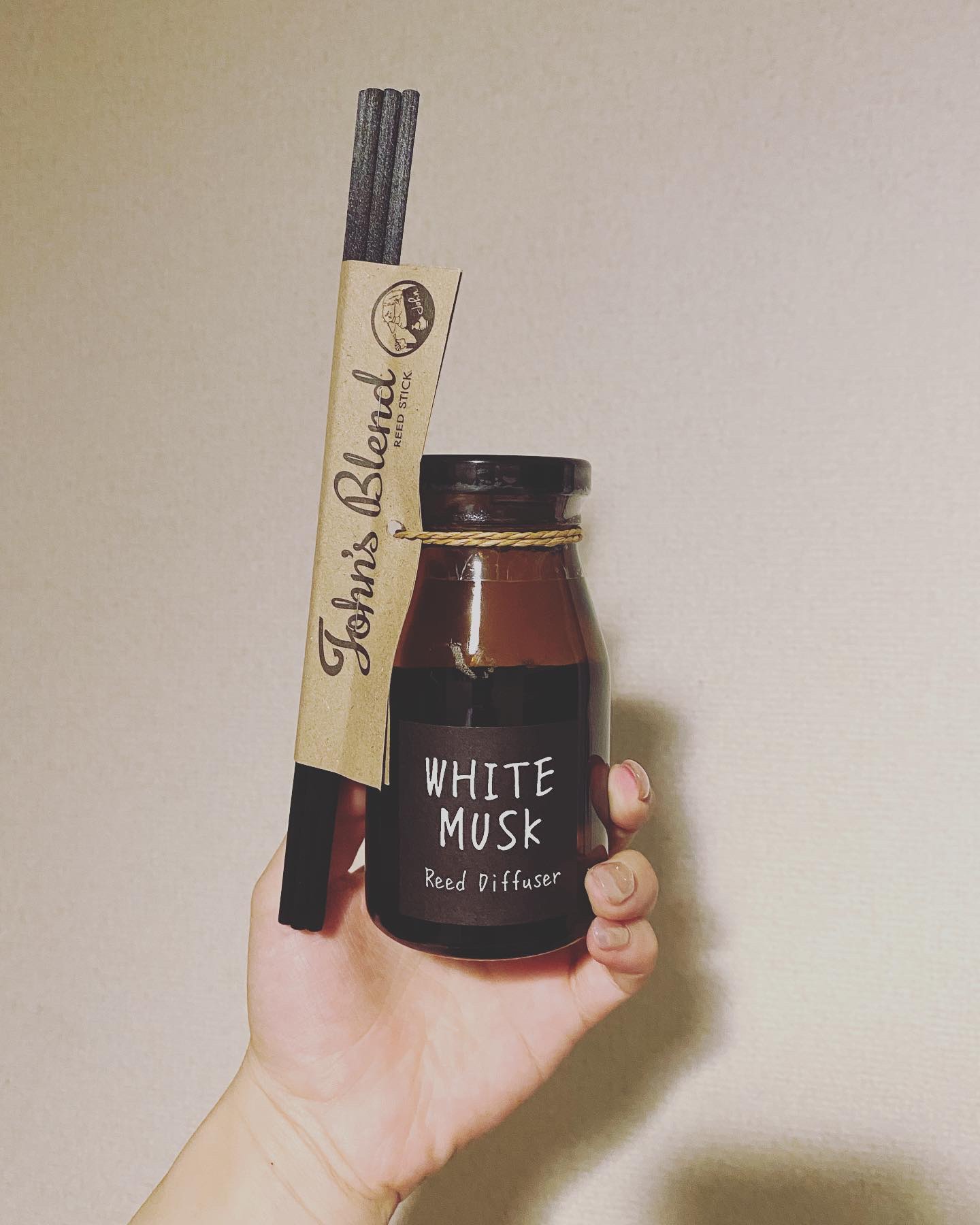 リードディフューザー　ホワイトムスク/John's Blend/ルームフレグランスを使ったクチコミ（1枚目）