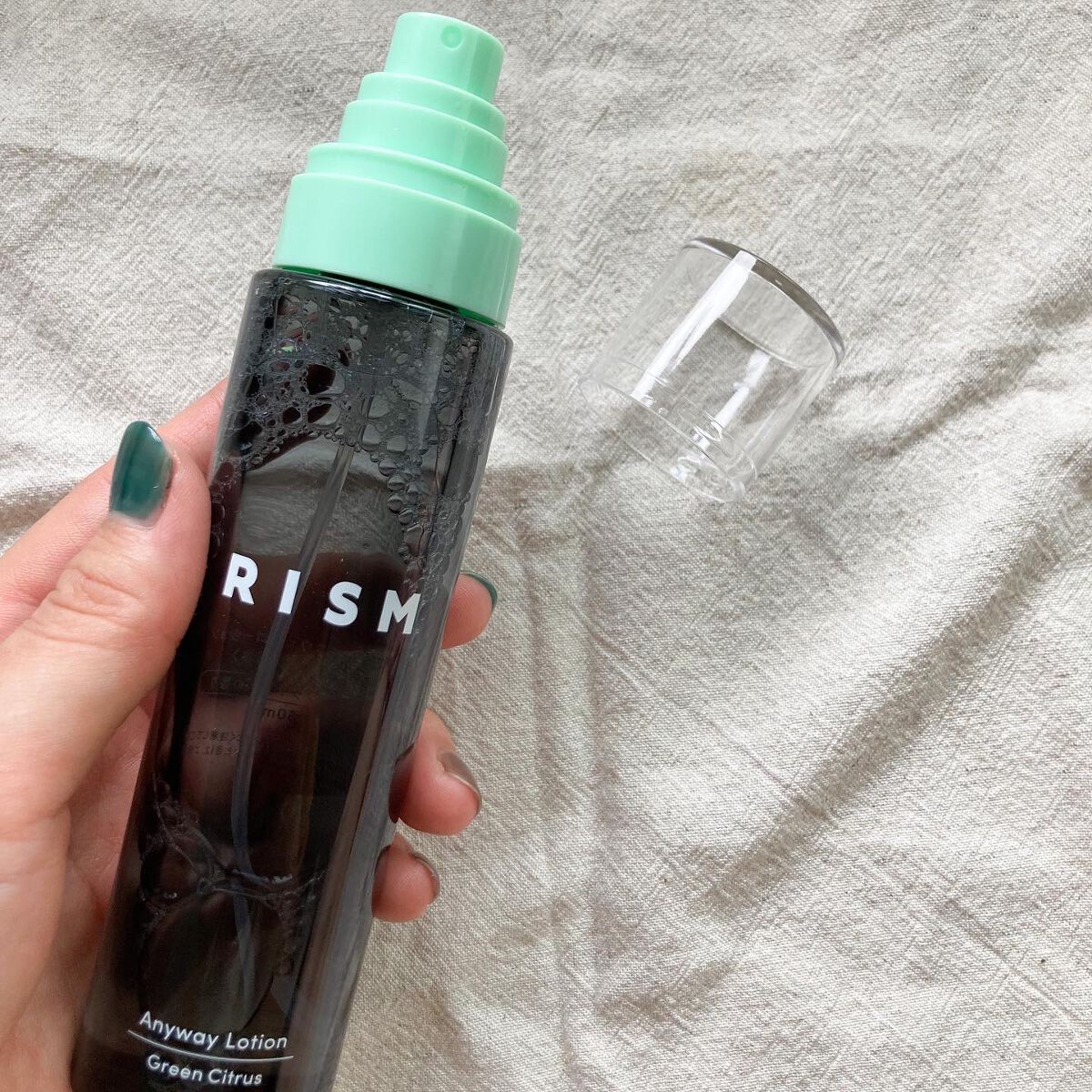 エニウェイ ローション グリーンシトラスの香り/RISM/ミスト状化粧水を使ったクチコミ（2枚目）
