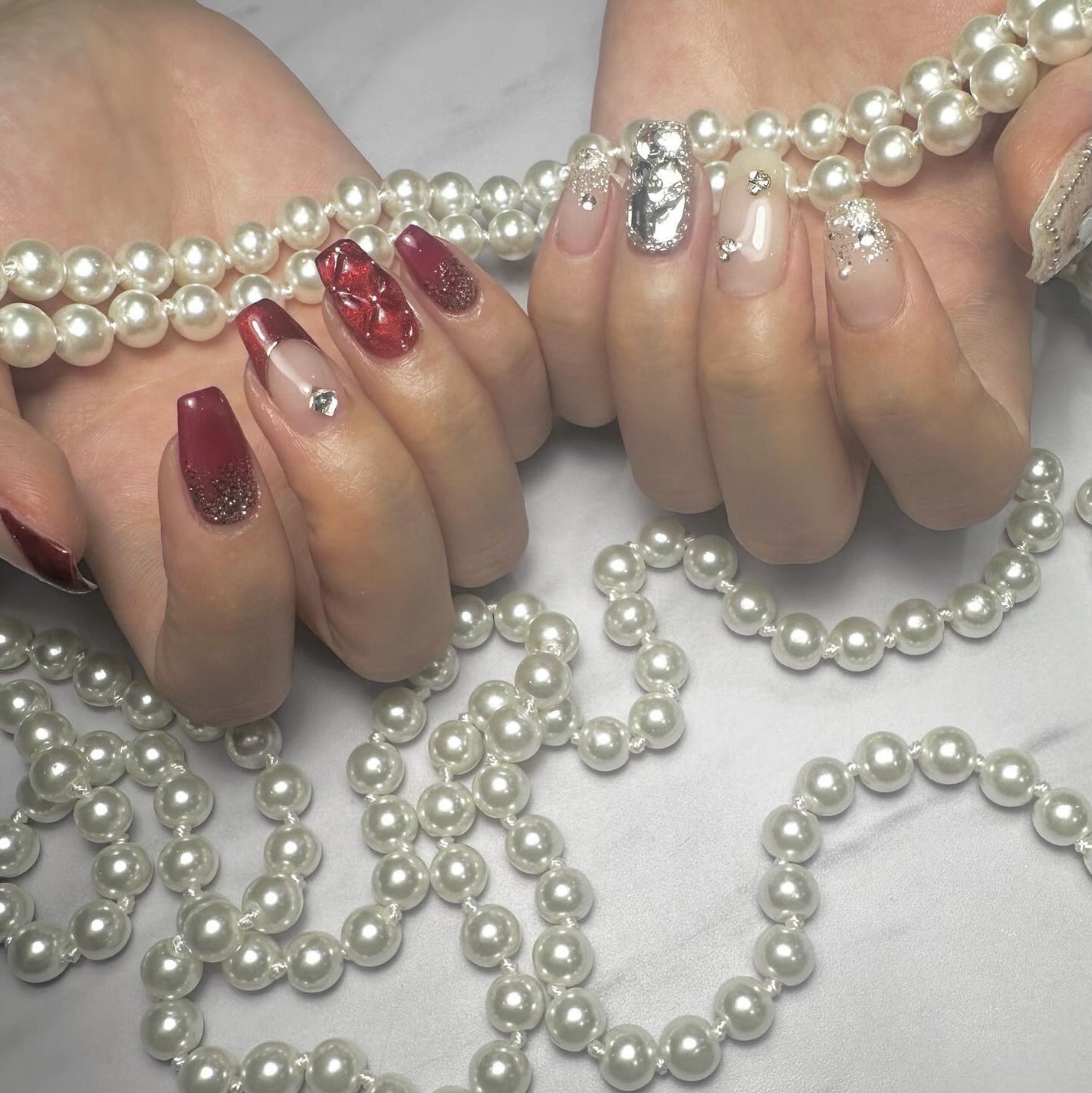 kanna on LIPS 「・・・𝐴𝑠𝑦𝑚𝑚𝑒𝑡𝑟𝑦𝑑𝑒𝑠𝑖𝑔𝑛❤️🤍💎✨お持ち込みデザ..」(2枚目)