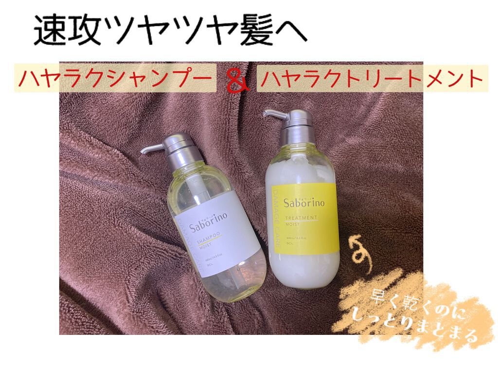ハヤラクシャンプー モイスト/トリートメント モイスト/サボリーノ/市販シャンプーを使ったクチコミ（1枚目）