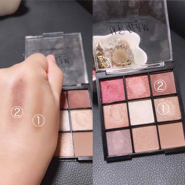 UR GLAM　BLOOMING EYE COLOR PALETTE/U R GLAM/パウダーアイシャドウを使ったクチコミ（2枚目）