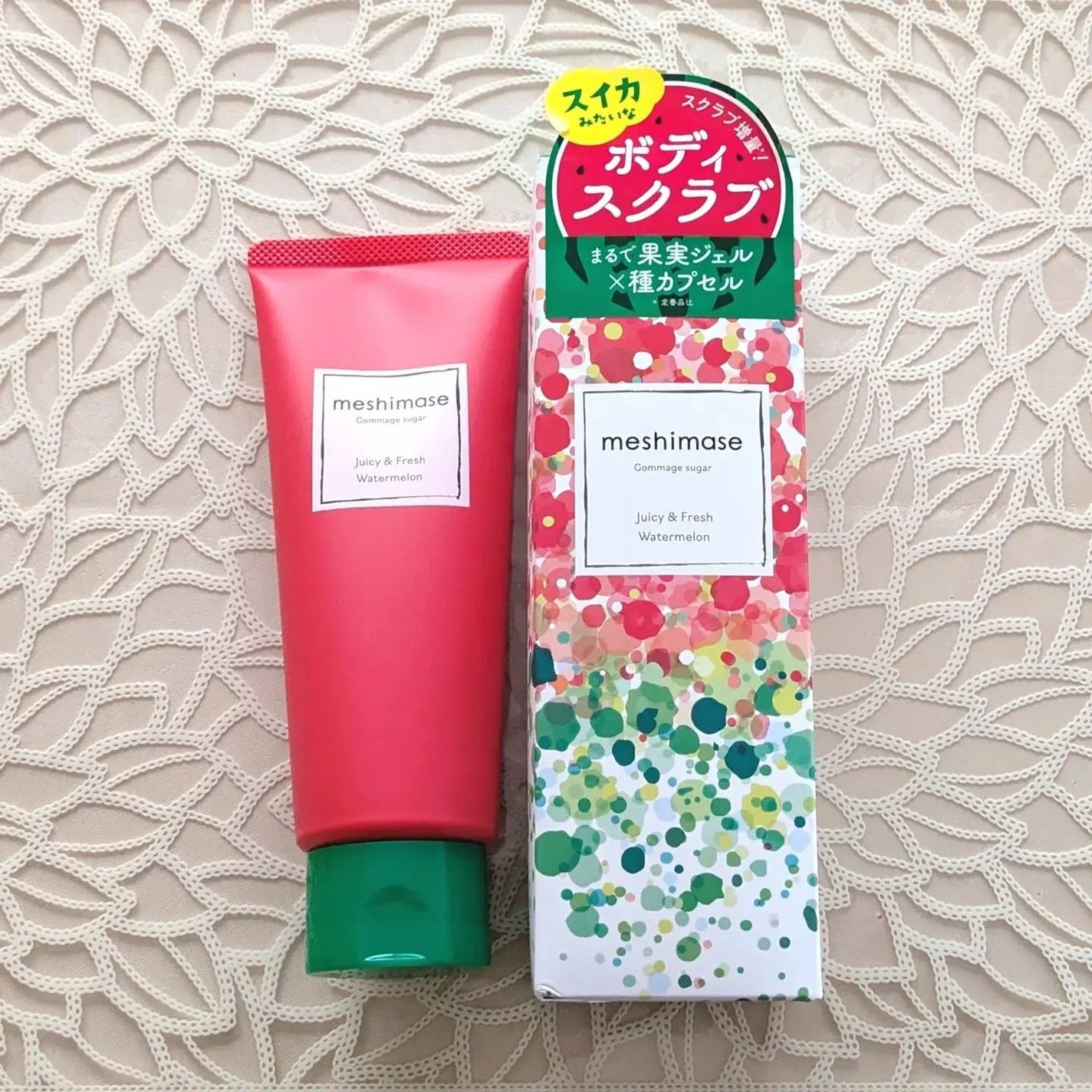 meshimase ゴマージュシュガー スイカ/meshimase/スクラブ・ゴマージュを使ったクチコミ(5枚目)