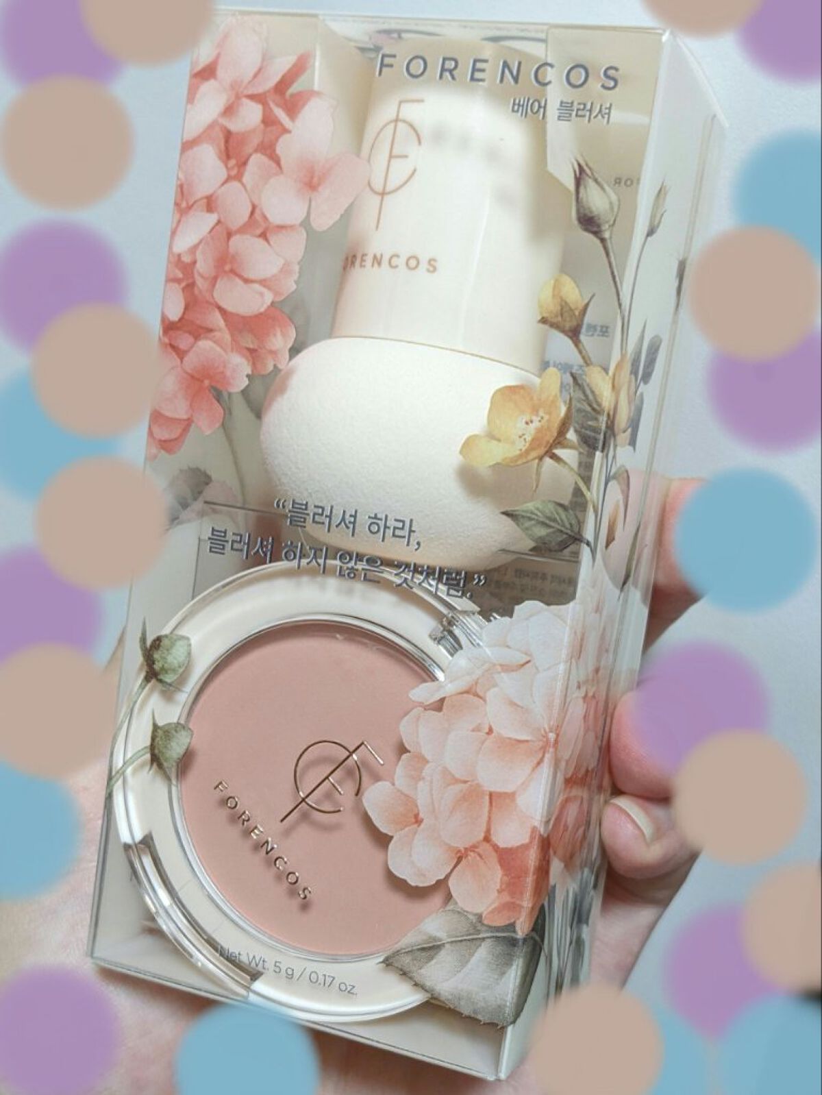 ベアブラッシャー パフ付き/フォレンコス/パウダーチークを使ったクチコミ（1枚目）