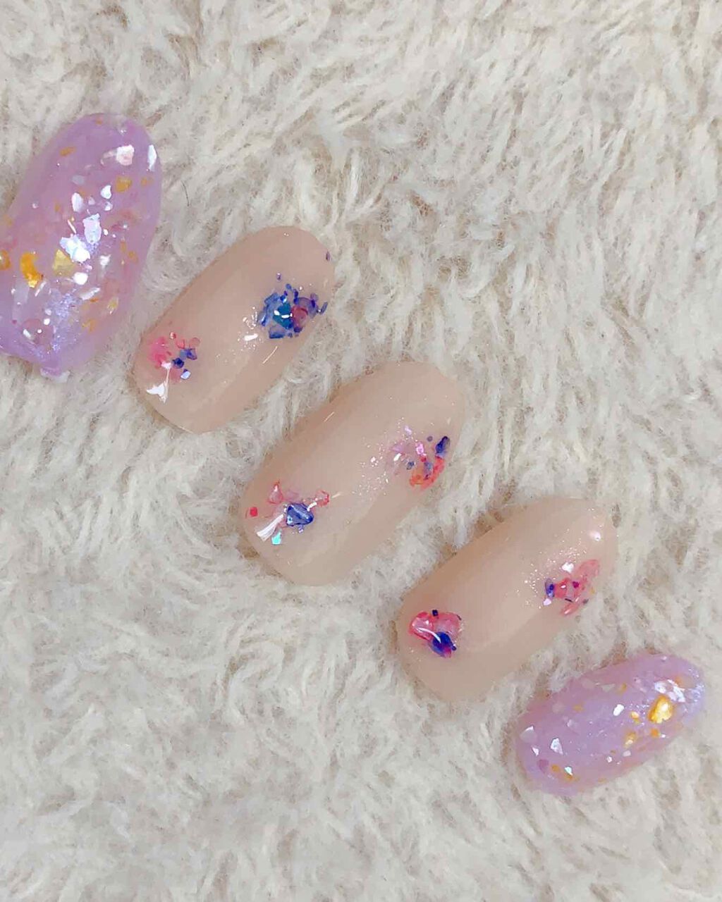 🐶じじちゃん🐶 on LIPS 「🌸お花見ネイル🌸#GALIPSの#お花見ネイルに参加させて頂き..」(2枚目)