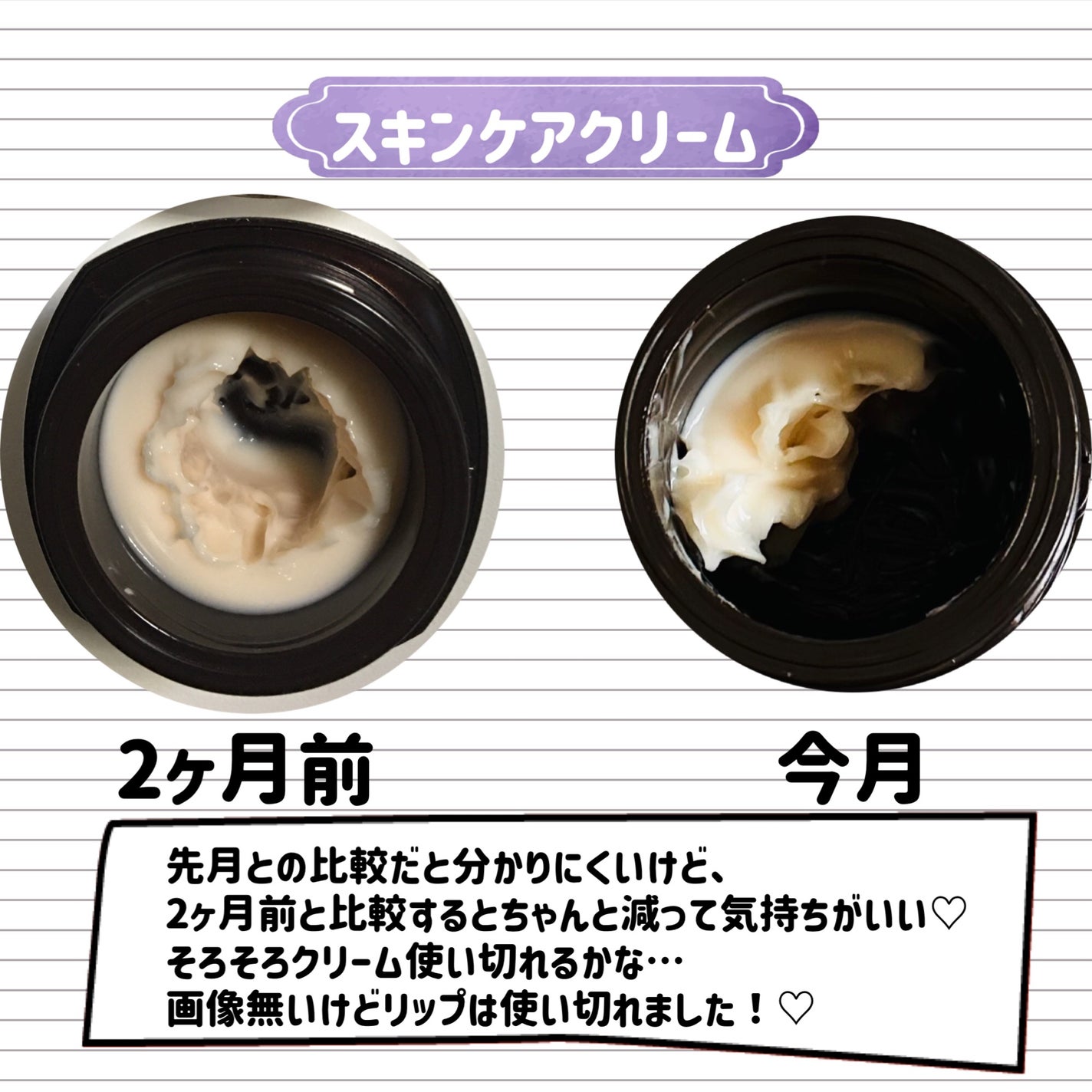 うーたん☺️投稿ある方フォロバ on LIPS 「今月の報告分です😻1ヶ月前と比較してもそんなにわからなさそうだ..」(5枚目)