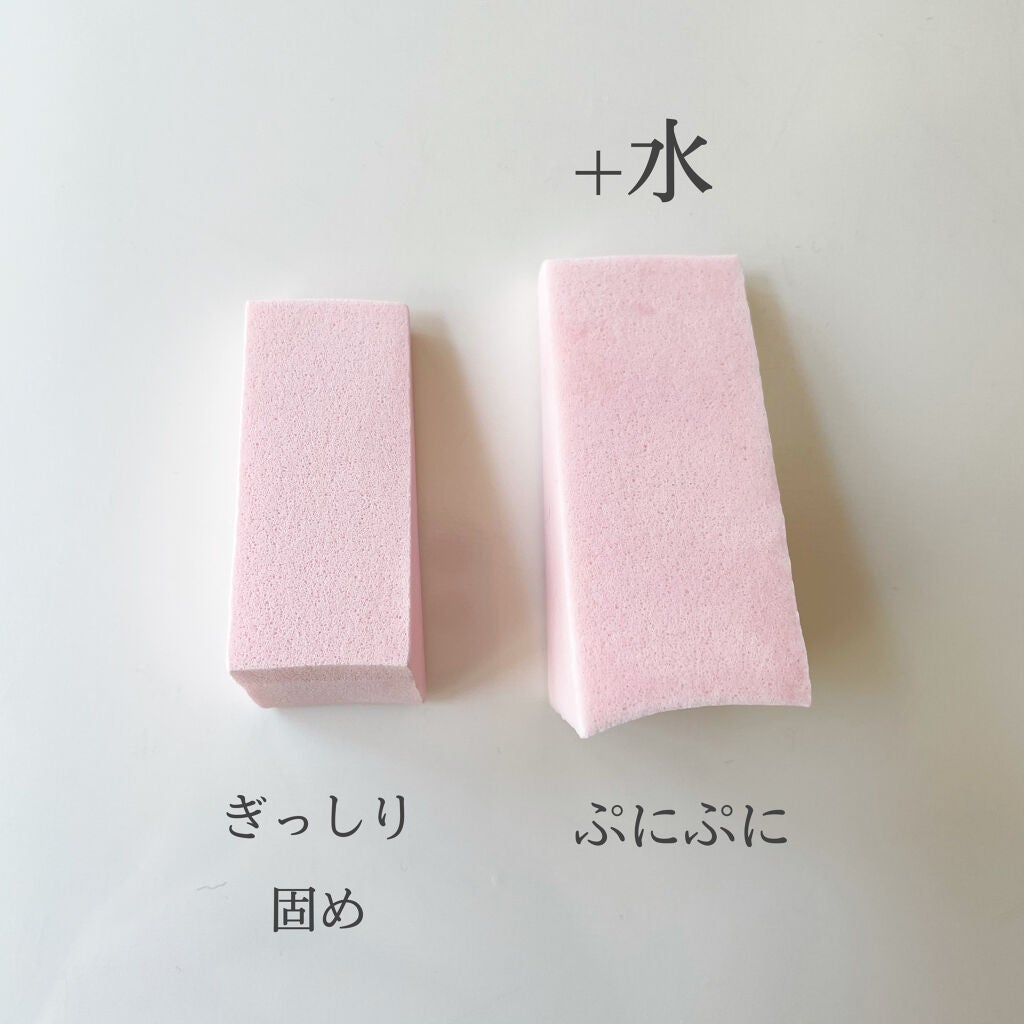 メイクアップスポンジ(バリューパック ウェッジ型 30個)/DAISO/パフ・スポンジを使ったクチコミ(2枚目)