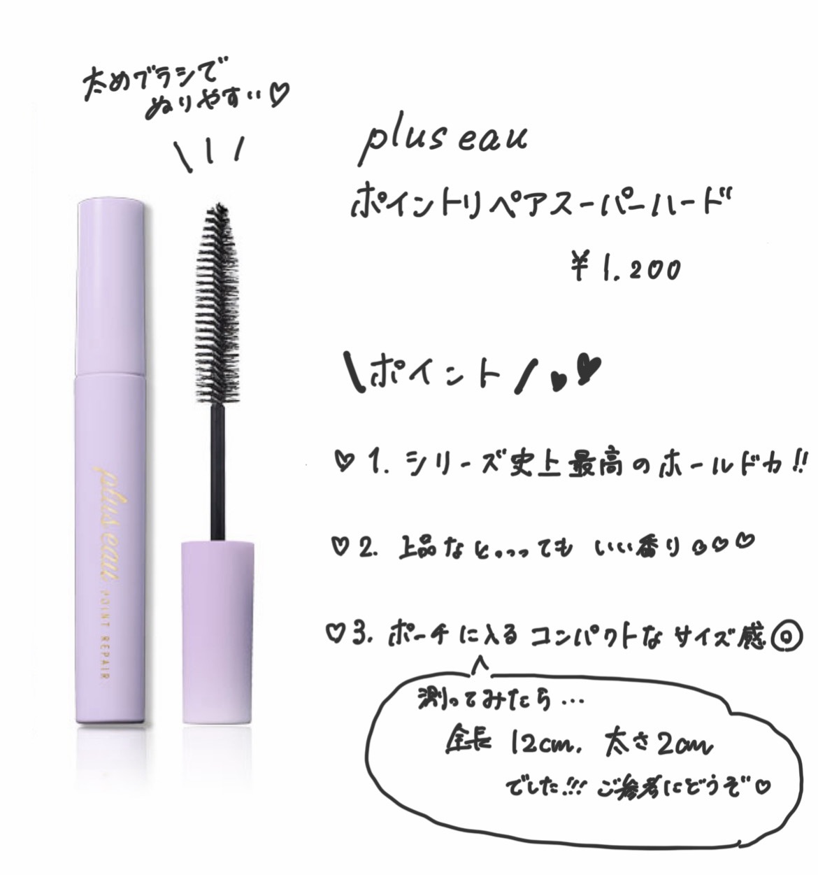 ポイントリペア スーパーハード/plus eau/ヘアジェルを使ったクチコミ（2枚目）