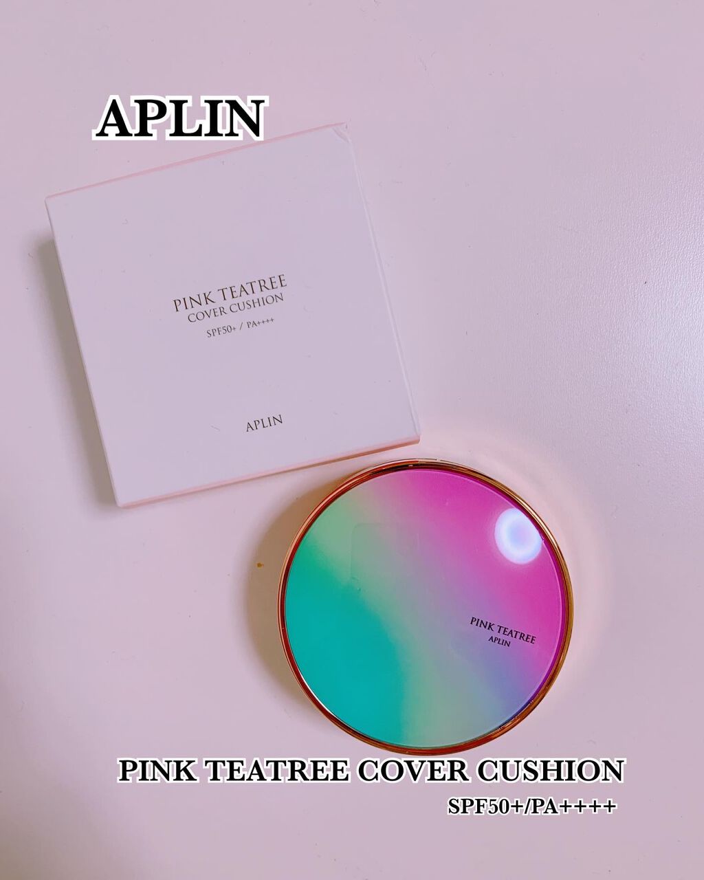 ピンクティーツリーカバークッション/APLIN/クッションファンデーションを使ったクチコミ(1枚目)
