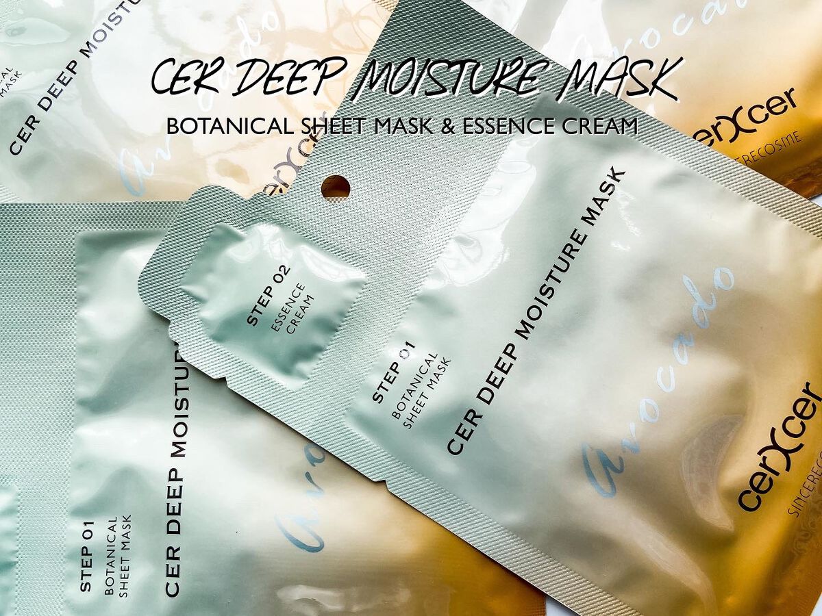 ディープモイスチャー マスク (ケアクリーム付き)/cerXcer/シートマスク・パックを使ったクチコミ(1枚目)