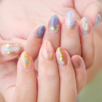 Rin★ on LIPS 「夏の海と砂浜をイメージしたニュアンスネイルに💅偏光マグネットと..」(3枚目)