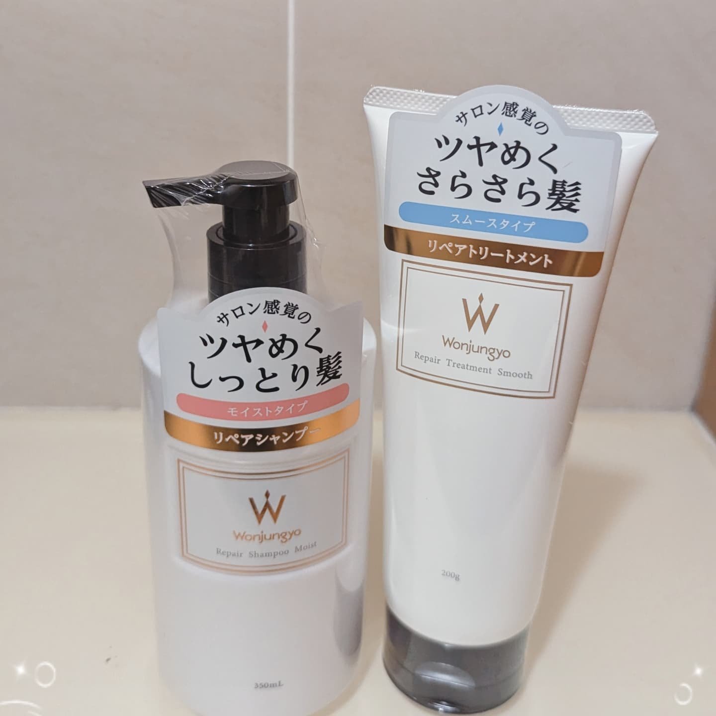 ウォンジョンヨ リペアシャンプー モイスト／リペアトリートメント モイスト リペアシャンプー モイスト/Wonjungyo/市販シャンプーを使ったクチコミ（1枚目）