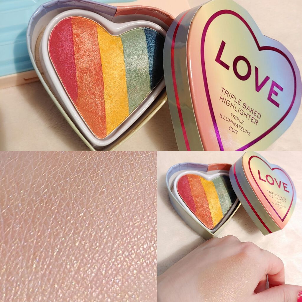 ハートハイライター LOVE/MAKEUP REVOLUTION/パウダーハイライトを使ったクチコミ(3枚目)