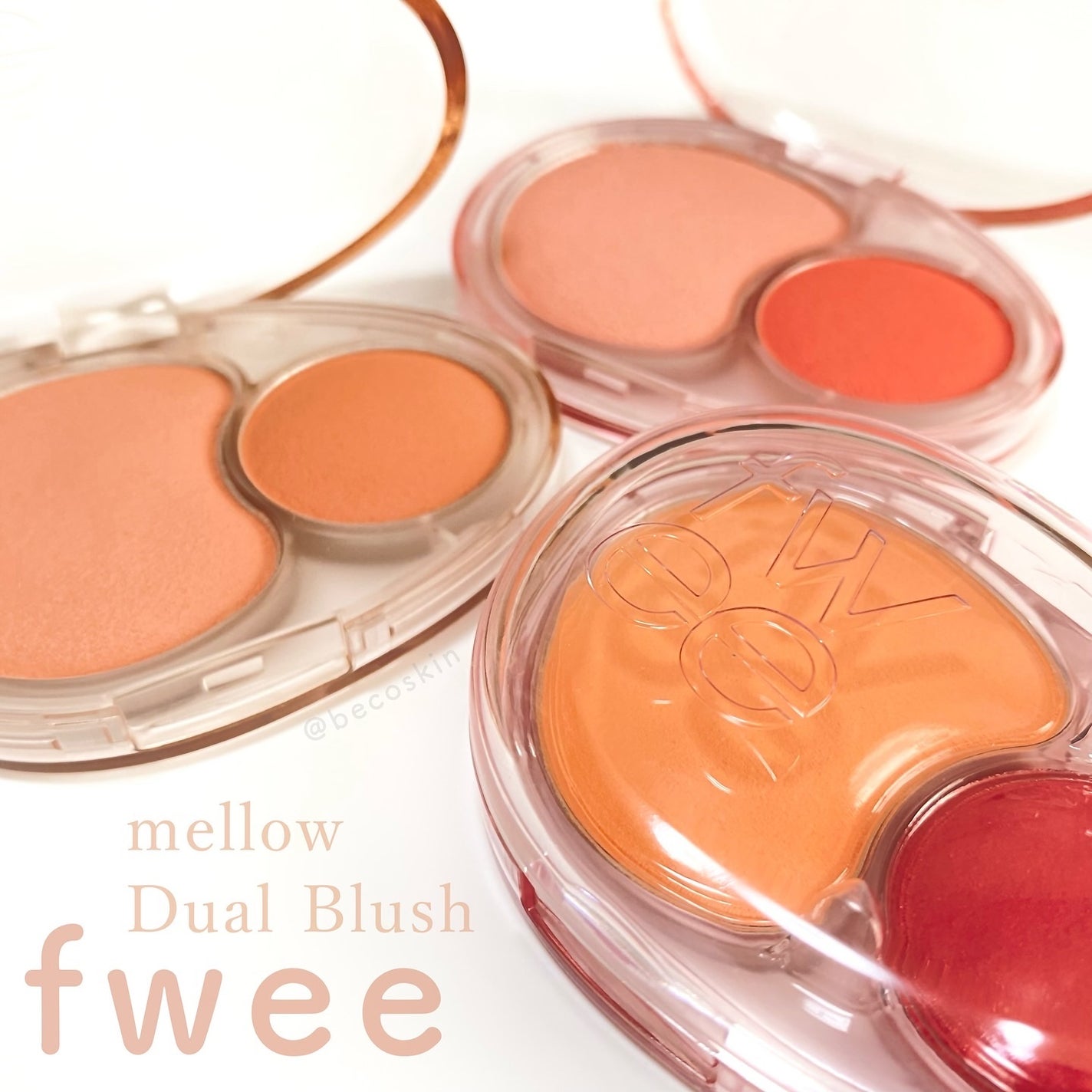 デュアルチークメロウ/fwee/ジェル・クリームチークを使ったクチコミ(2枚目)