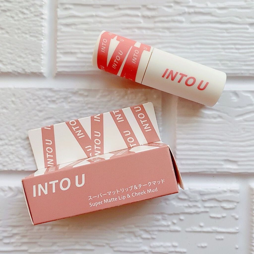 スーパーマットリップ&チークマッド/INTO U/口紅を使ったクチコミ(4枚目)