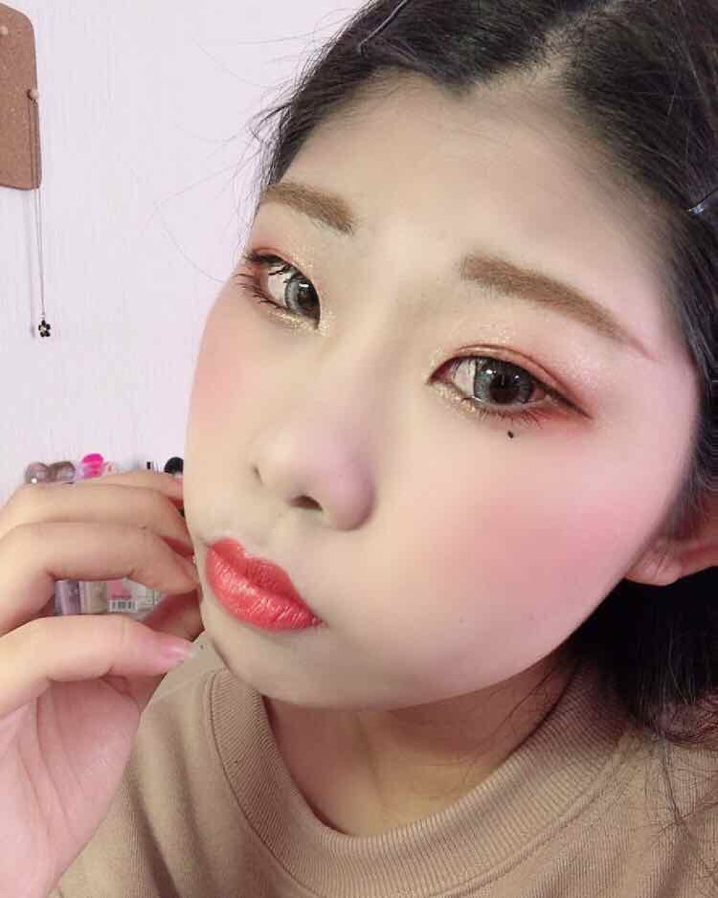 UR GLAM　POWDER EYESHADOW/U R GLAM/単色アイシャドウを使ったクチコミ（2枚目）