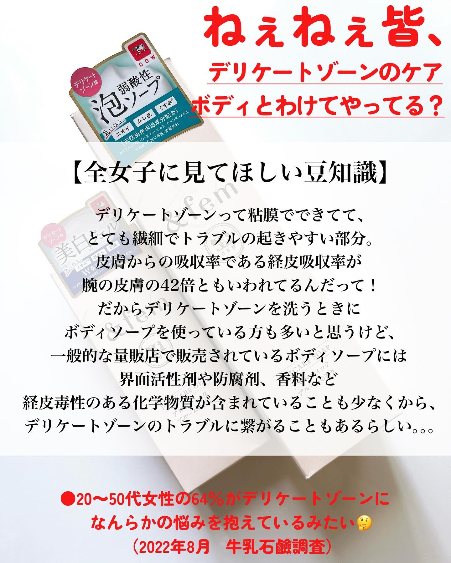 アンドフェム フェムケア泡ソープ/＆fem/デリケートゾーンケアを使ったクチコミ（2枚目）