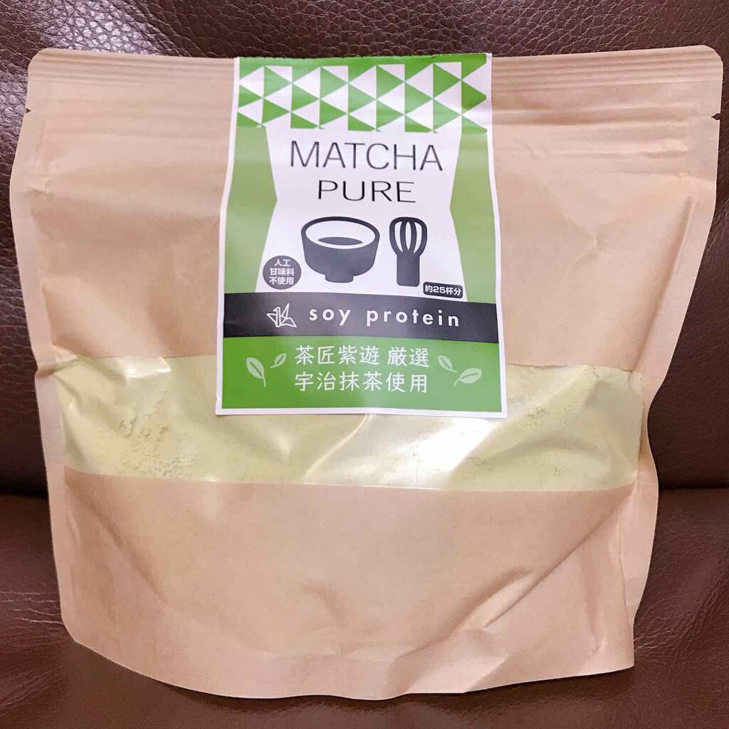 MATCHA PURE（プロテインパウダー）/ピュアパートナー/ソイプロテインを使ったクチコミ（1枚目）