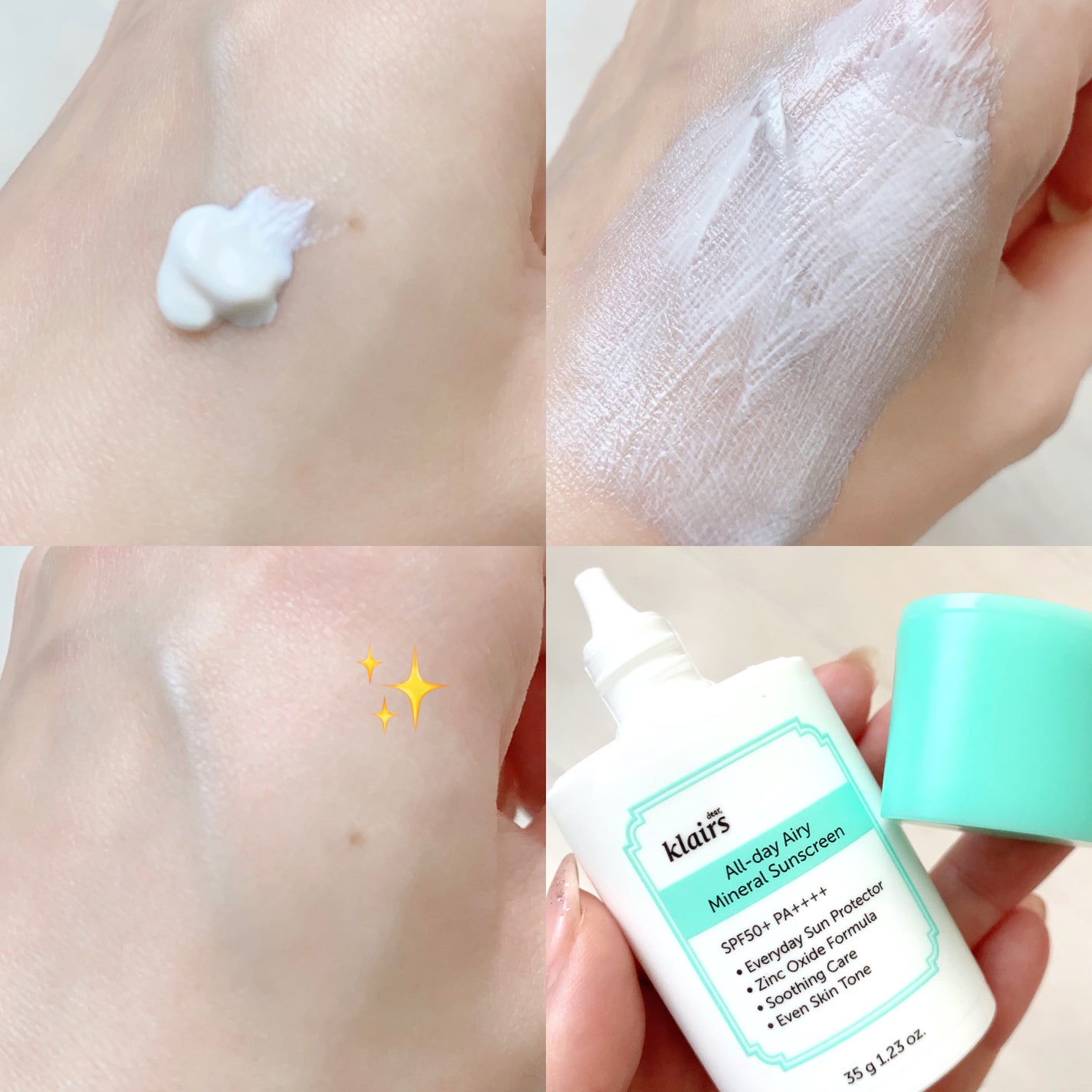 All-day エアリーミネラルサンスクリーン/Klairs/日焼け止めクリームを使ったクチコミ(2枚目)