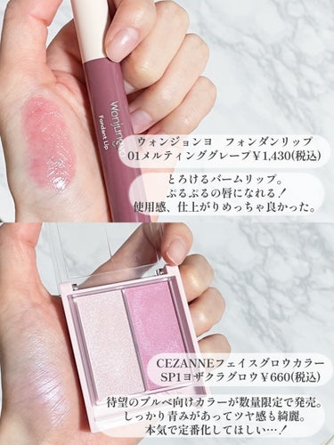 OPERA オペラ リップティント Nのクチコミ「＼2月お気に入りコスメ／
────────────
CEZANNEフェイスグロウカラー
SP1.....」（2枚目）