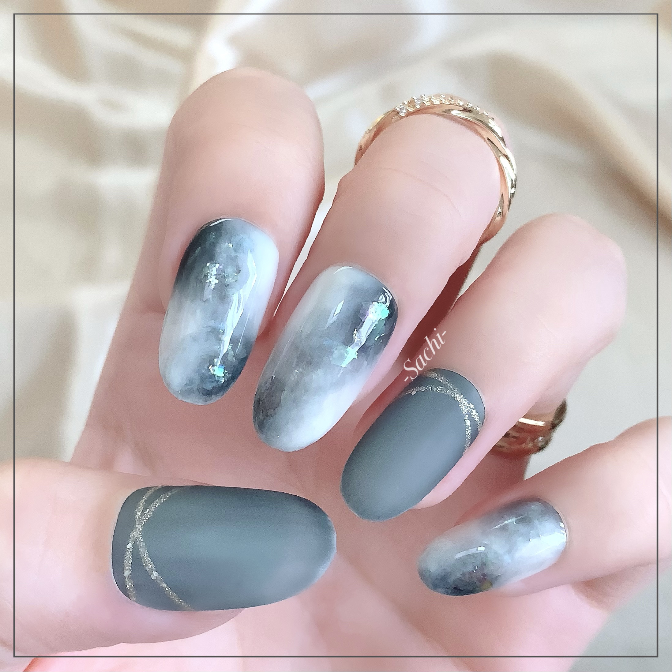 ムードペブルネイル/rom&nd/マニキュアを使ったクチコミ（2枚目）