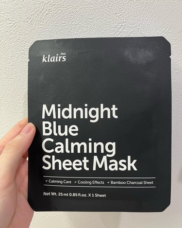 ミッドナイトブルーカーミングシートマスク(25ml)/Klairs/シートマスク・パックを使ったクチコミ（1枚目）