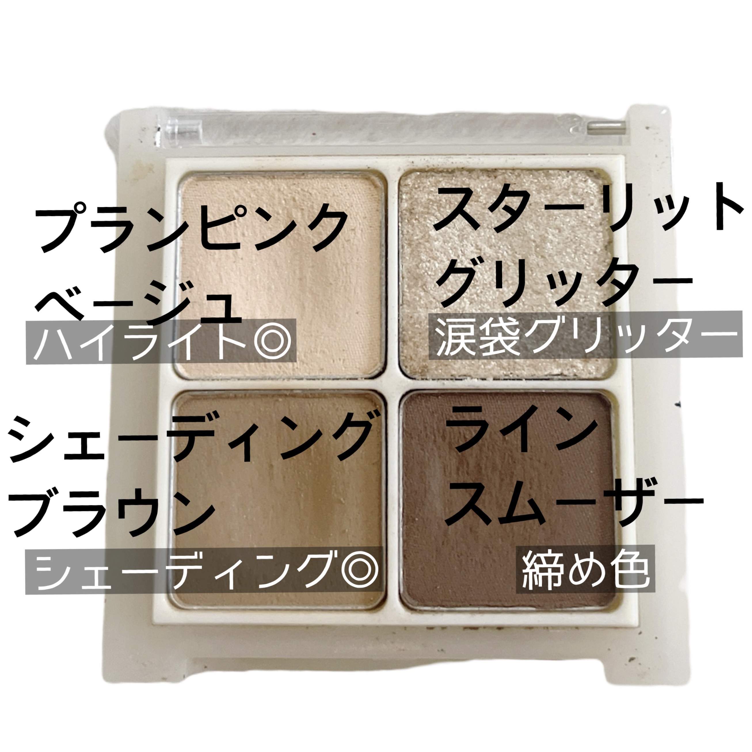 アンダーアイメーカー/dasique/アイシャドウパレットを使ったクチコミ（2枚目）