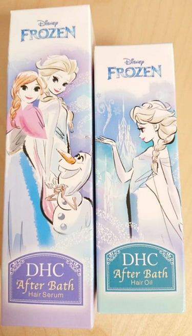 DHC アフターバス ヘアオイル＆セラムセット［アナと雪の女王］のクチコミ「ＤＨＣ

ヘアオイル&ヘアミルク

アナ雪パッケージに惹かれてついついセットで購入したのですが.....」（1枚目）