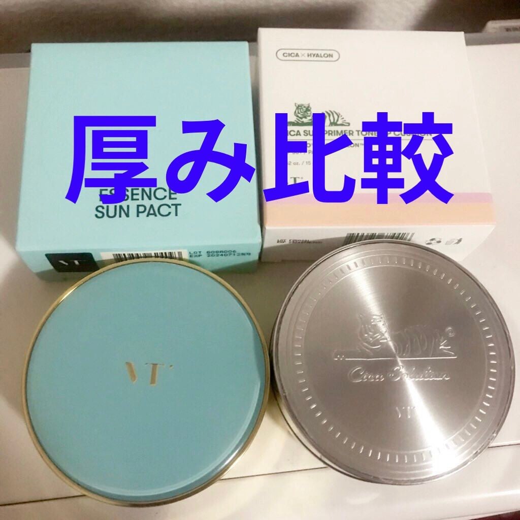 CICA サンプライマー トーンアップ クッション/VT/クッションファンデーションを使ったクチコミ(2枚目)