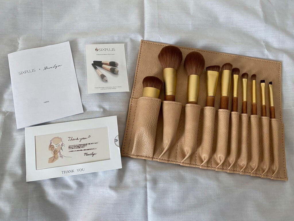 SIXPLUS X MARILYN 10本メイクアップブラシセット/SIXPLUS/メイクブラシを使ったクチコミ(3枚目)