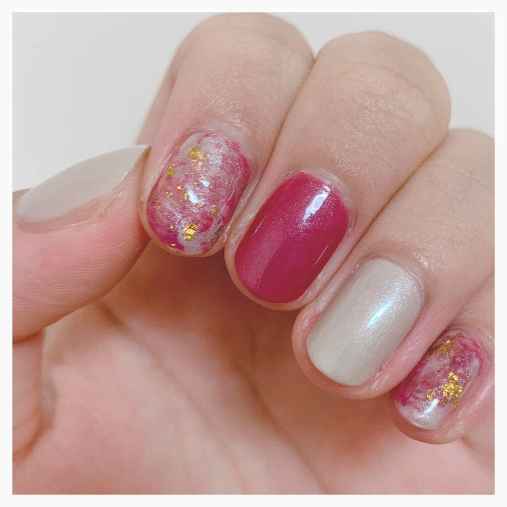 ＳＰＩＮＮＳ ネイルカラー パールアイボリー/DAISO/マニキュアを使ったクチコミ（2枚目）