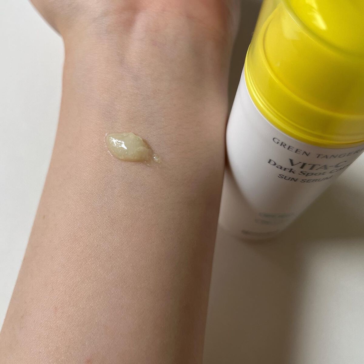 goodal  ビタC ダークスポット トーンアップ クリームのクチコミ「.
 #グーダル  
ビタCシリーズ！

#ビタcダークスポットセラム  
ペタペタとした使用.....」（3枚目）