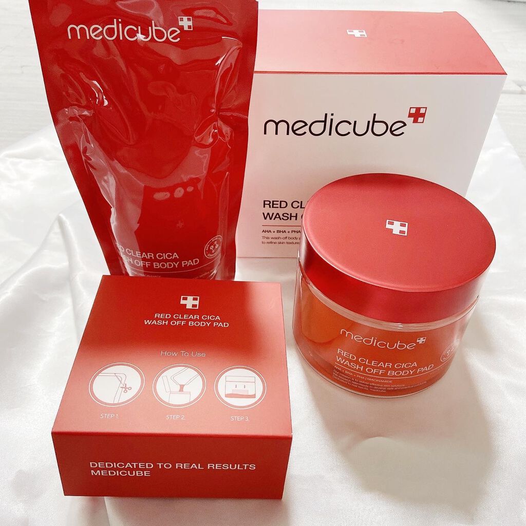 レッドシカ洗い流すボディパッド/MEDICUBE/ボディシートを使ったクチコミ(4枚目)