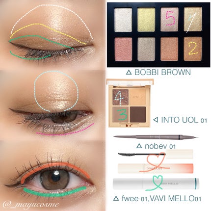 テイスティングライフアイシャドウパレット/INTO U/アイシャドウパレットを使ったクチコミ(2枚目)