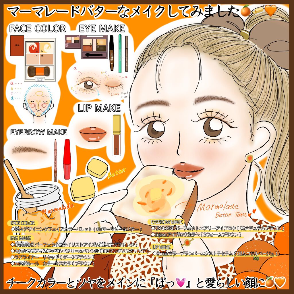 デザイニング フェイスカラーパレット 03 マーマレードバター（限定）/IPSA/プレストパウダーを使ったクチコミ（1枚目）