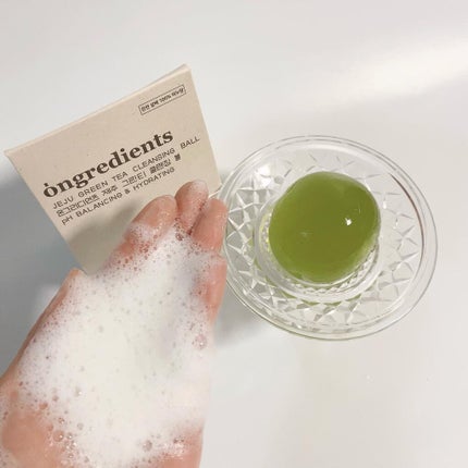 Jeju Green Tea Cleansing Ball/Ongredients/洗顔石鹸を使ったクチコミ(6枚目)