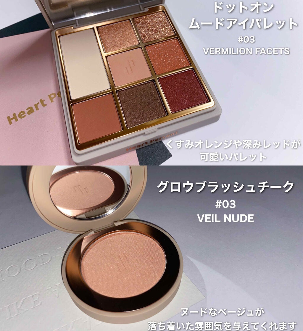 ドットオンムードアイパレット/Heart Percent/アイシャドウパレットを使ったクチコミ(2枚目)