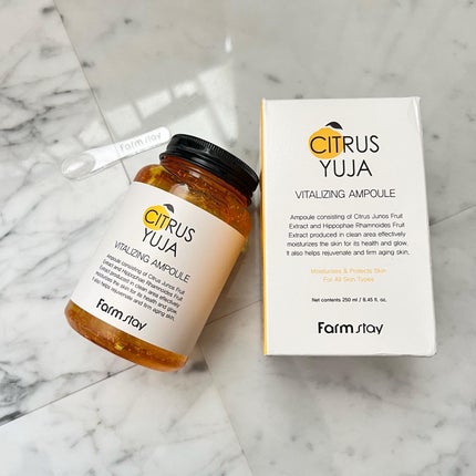 シトラスゆずバイタライジングアンプル/Farmstay/美容液を使ったクチコミ(3枚目)