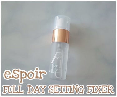 espoir FULL DAY SETTING FIXER

·肌鎮静(扁柏水)、肌保温効果(キシリトール)、肌活性(ビタミンC)に役立つ成分配合
·皮膚をケアしてくれるマッティングファイング効果で綺麗