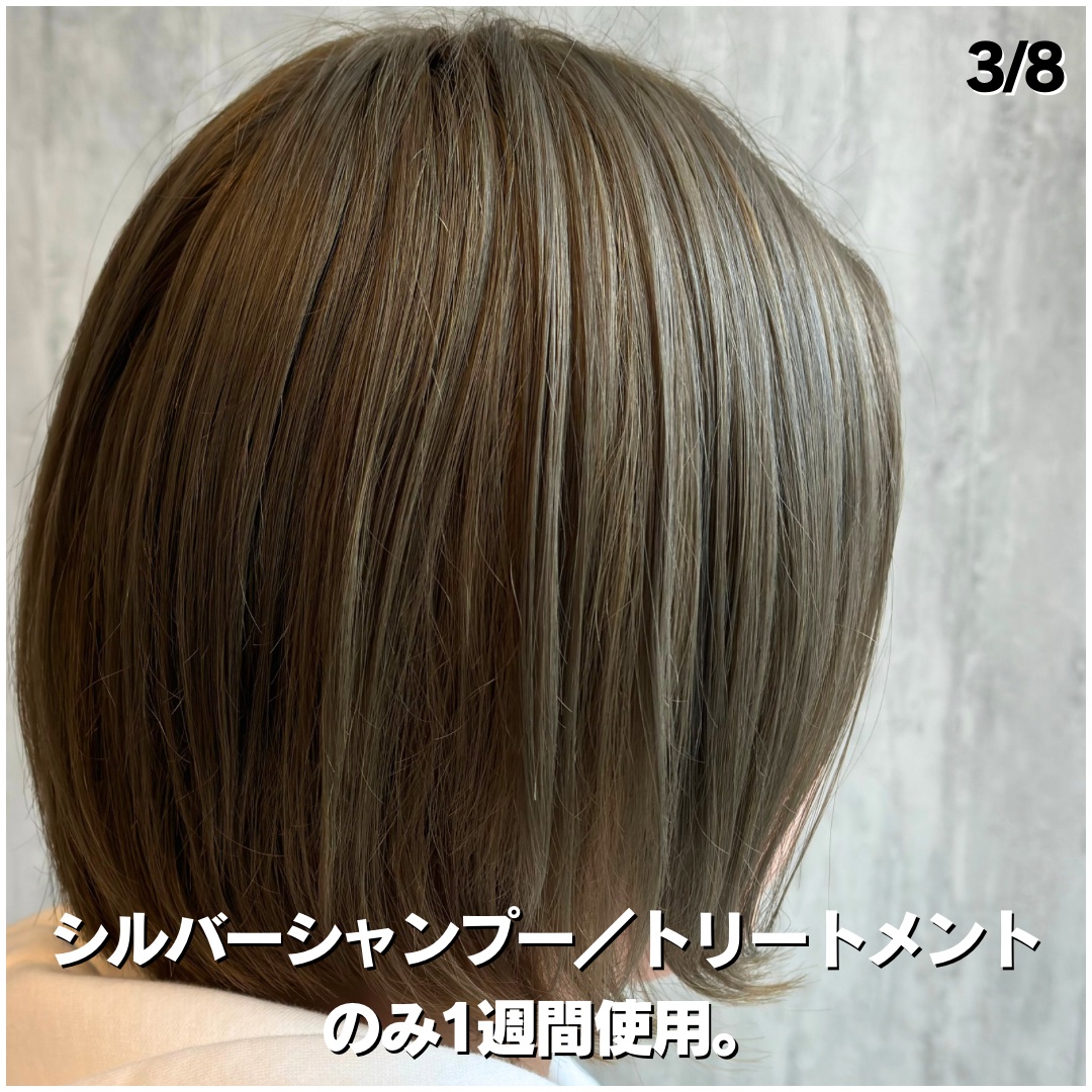 アレスカラー シルバーシャンプー/シルバートリートメント/アレスカラー/市販シャンプーを使ったクチコミ（3枚目）