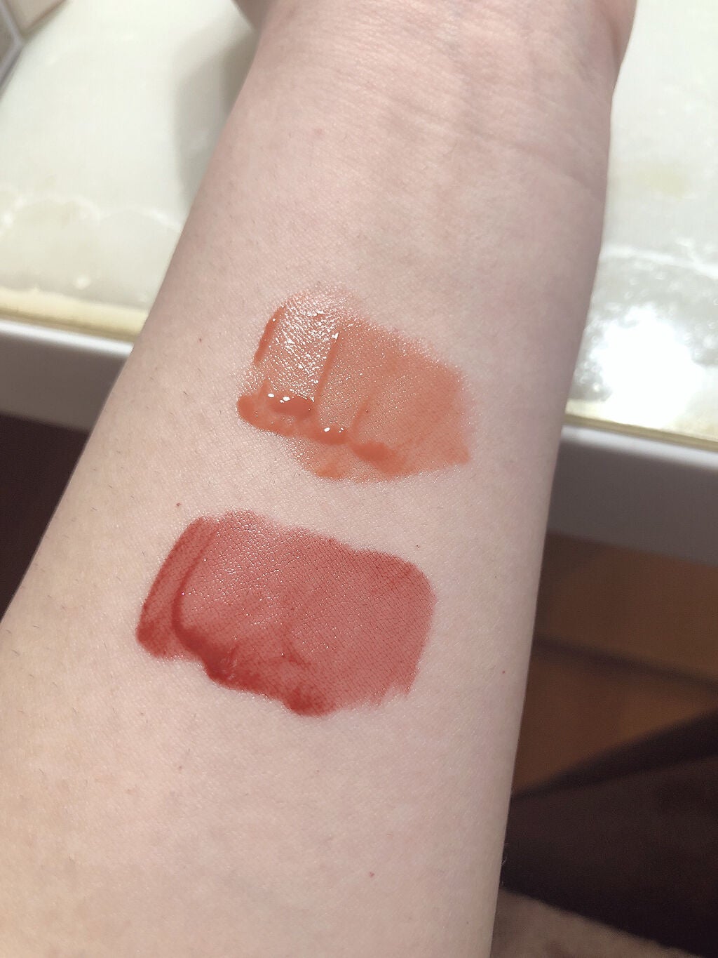 グラスティングウォーターグロス/rom&nd/リップグロスを使ったクチコミ(2枚目)