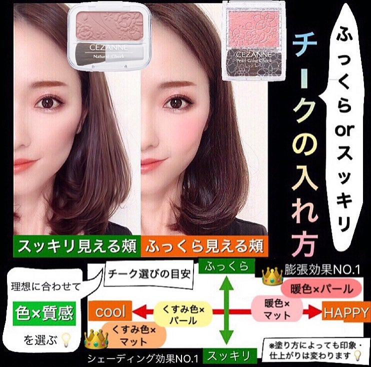 mari_loves_beauty on LIPS 「ふっくら頰orスッキリ頰の作り方..リクエスト頂いていた、頰を..」(1枚目)