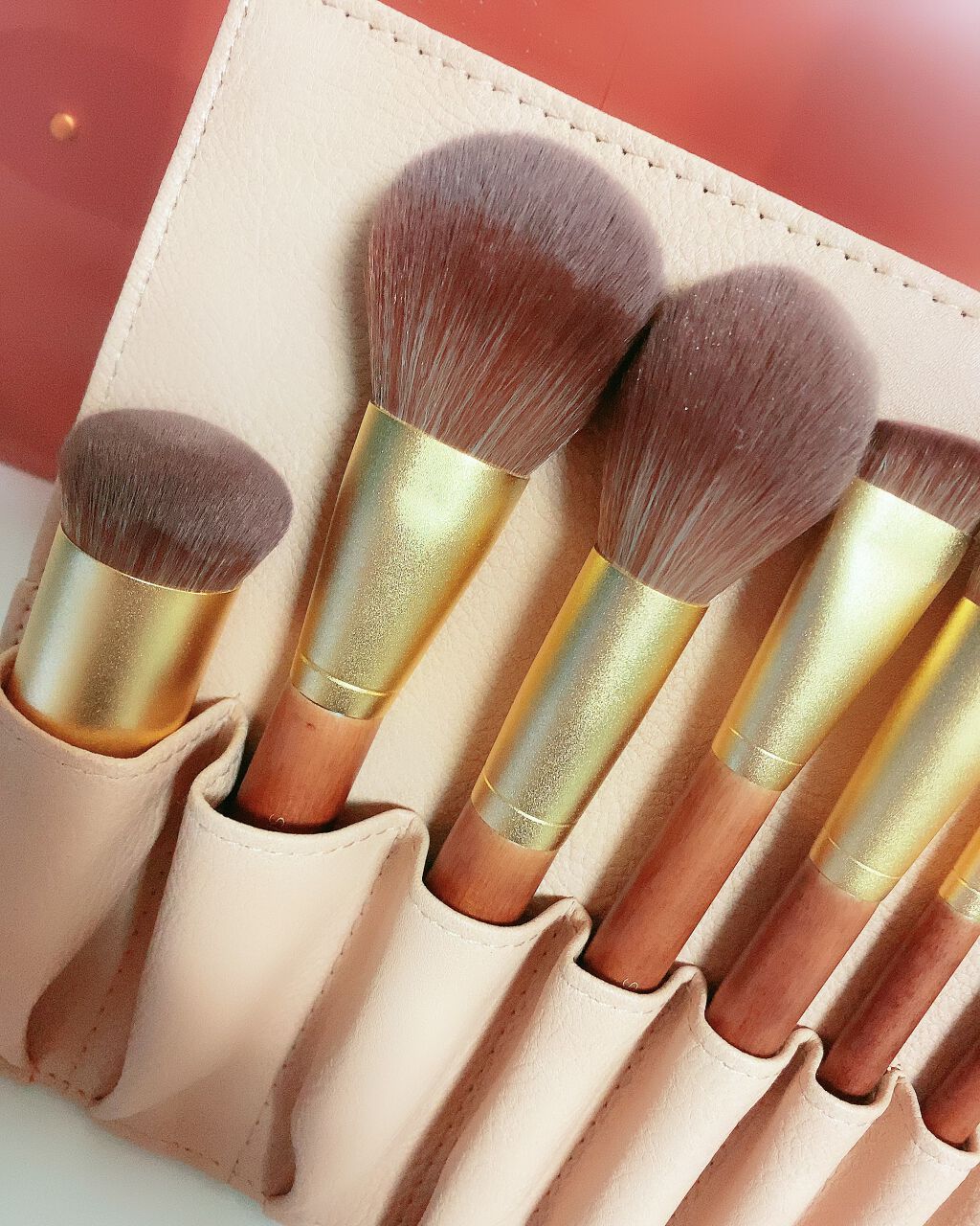 貴族のゴールド メイクブラシ11本セット 化粧ポーチ付き/SIXPLUS/メイクブラシを使ったクチコミ（3枚目）