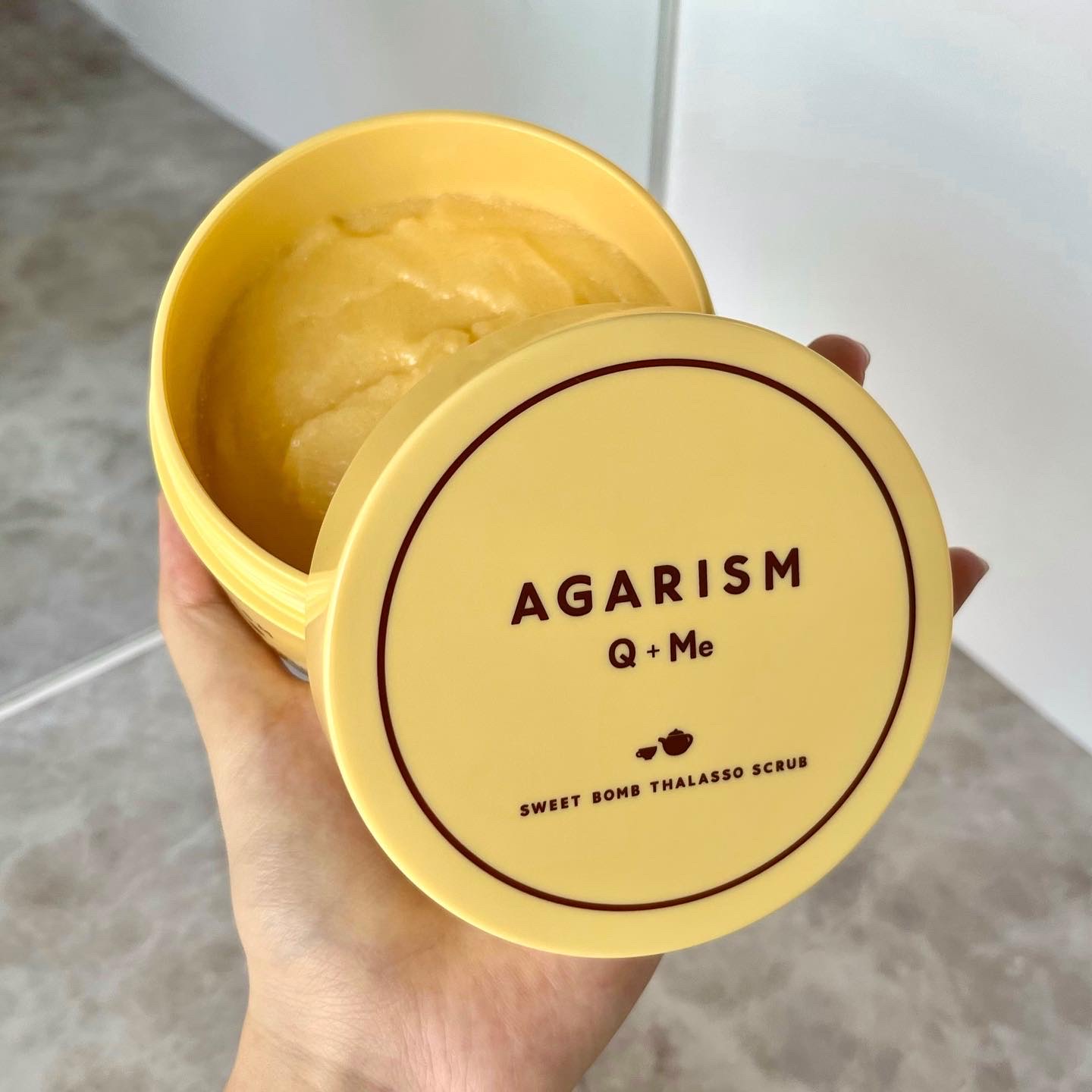 Q+Me スウィートボムタラソスクラブレモンティーの香り 180g/AGARISM/バストケア・ヒップケアを使ったクチコミ（1枚目）