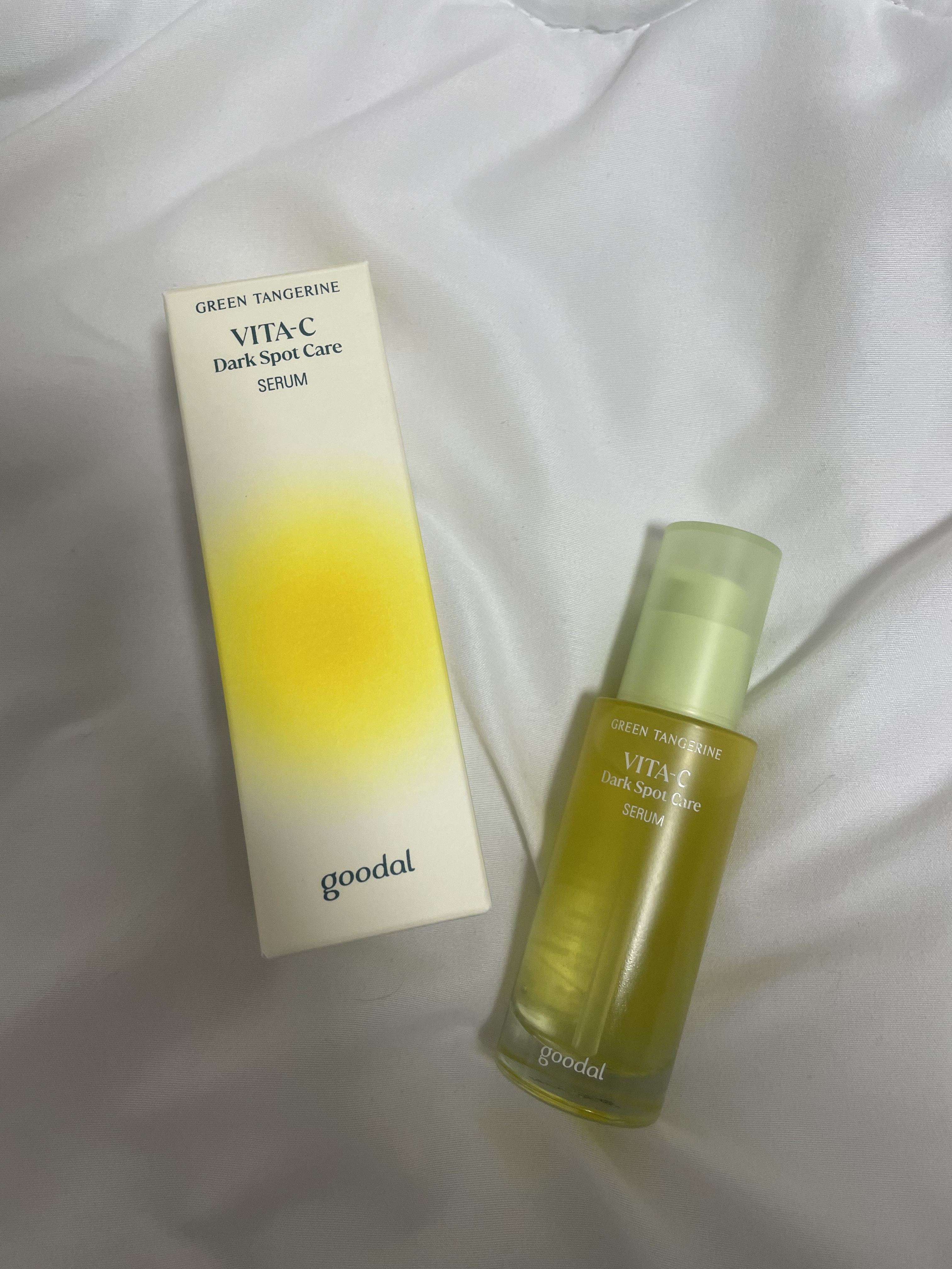 グリーンタンジェリン ビタC ダークスポットケアセラム/goodal/美容液を使ったクチコミ（1枚目）