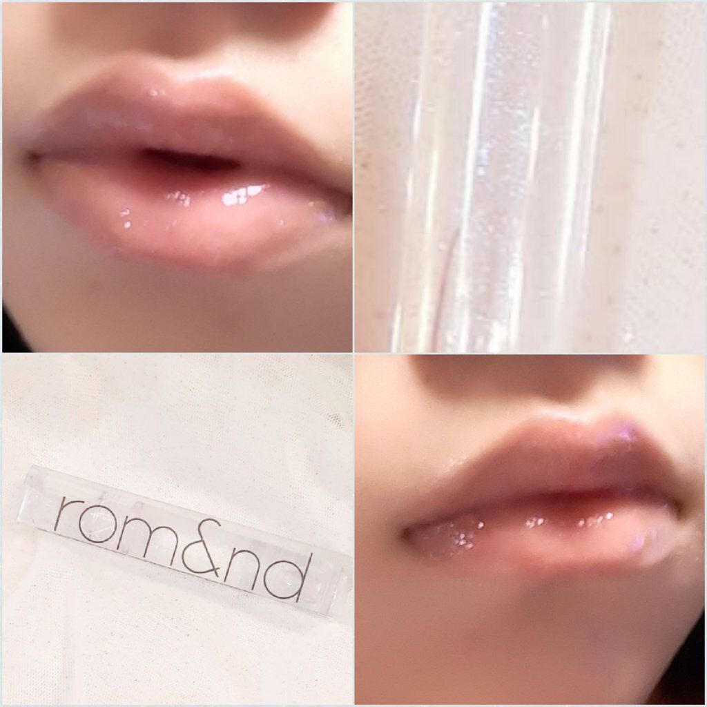 グラスティングウォーターグロス/rom&nd/リップグロスを使ったクチコミ（3枚目）