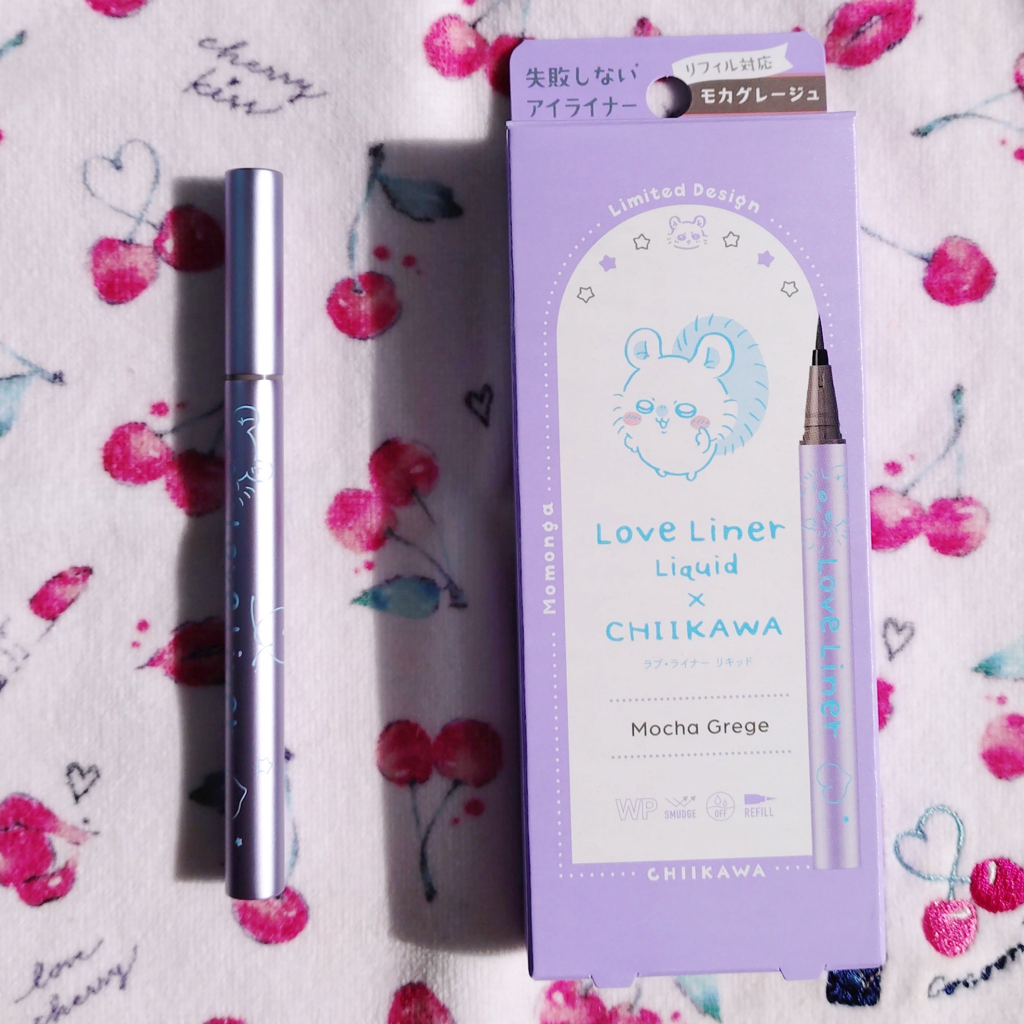 リキッドアイライナーR4 モカグレージュ(ちいかわ モモンガデザイン) 【限定】/ラブ・ライナー/リキッドアイライナーを使ったクチコミ（1枚目）