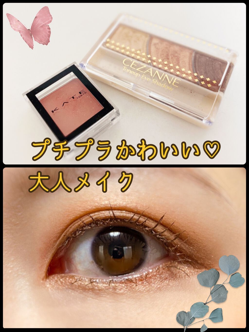 トーンアップアイシャドウ/CEZANNE/アイシャドウパレットを使ったクチコミ(1枚目)